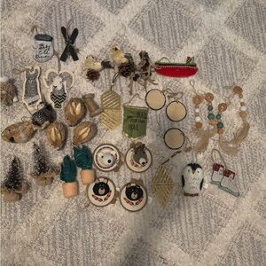 Boho neutral bundle of Christmas tree ornaments